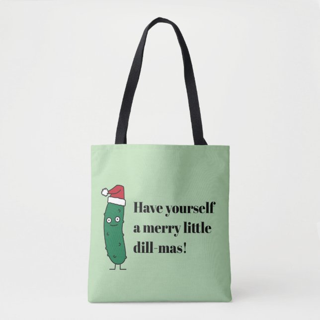 Weihnachtsdillgurke mit einem Weihnachtsmannhut (Vorderseite)