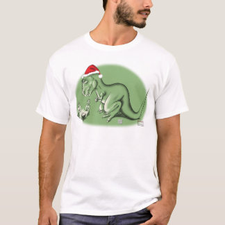 Weihnachtsdinosaurier an der Krippe T-Shirt