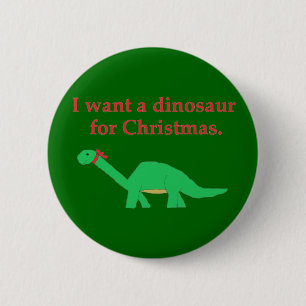 Weihnachtsdinosaurier-Button Button
