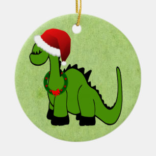 Weihnachtsdinosaurier Keramikornament