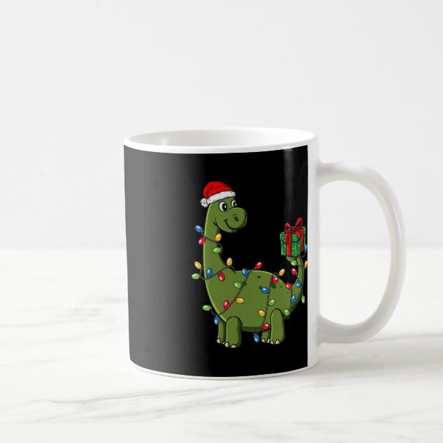 Weihnachtsdinosaurier mit Lights Fun Boys Kinder W Kaffeetasse (Rechts)
