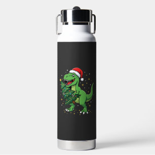 Weihnachtsdinosaurier Santa T Rex Trinkflasche