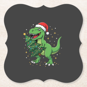 Weihnachtsdinosaurier Santa T Rex Untersetzer