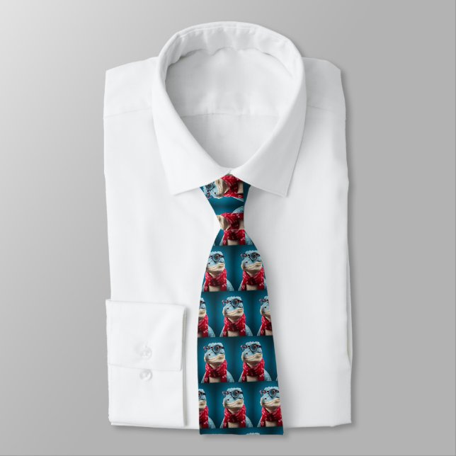 Weihnachtsdinosaurier-Weihnachtsschal Krawatte (Gebunden)
