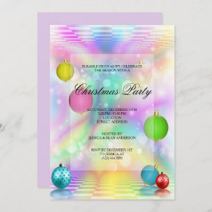 Weihnachtsdisco Baubles Weihnachtsfest Party Einladung