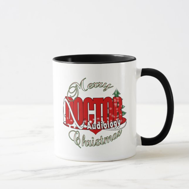 WEIHNACHTSdoktor DES AUDIOLOGIE-AUDIOLOGEN Tasse (Rechts)