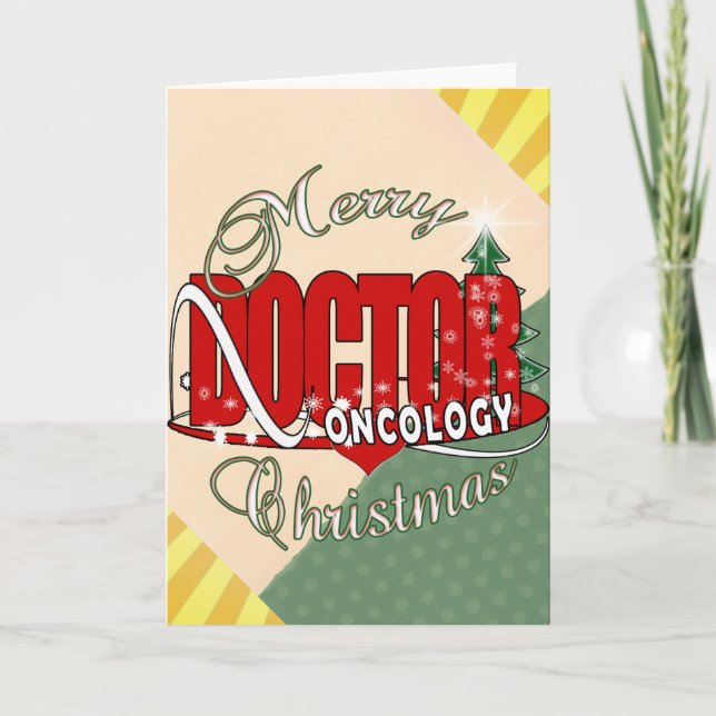 WEIHNACHTSdoktor ONCOLOGY Feiertagskarte (Vorderseite)