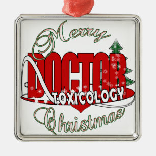 WEIHNACHTSdoktor TOXICOLOGY TOXICOLOGIST Silbernes Ornament