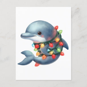 Weihnachtsdolphin Postkarte