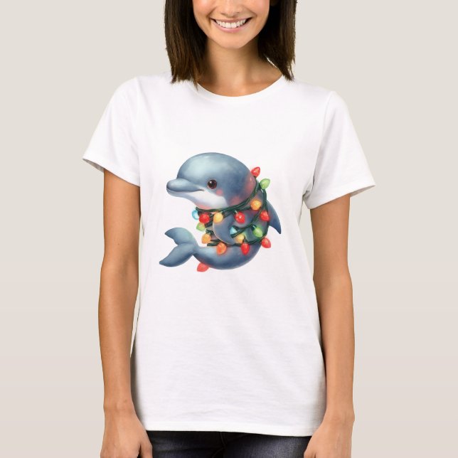 Weihnachtsdolphin T-Shirt (Vorderseite)