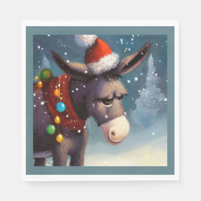 WeihnachtsDonkey 2 Serviette (Vorderseite)