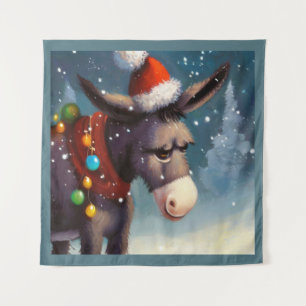 WeihnachtsDonkey 2 Wandteppich
