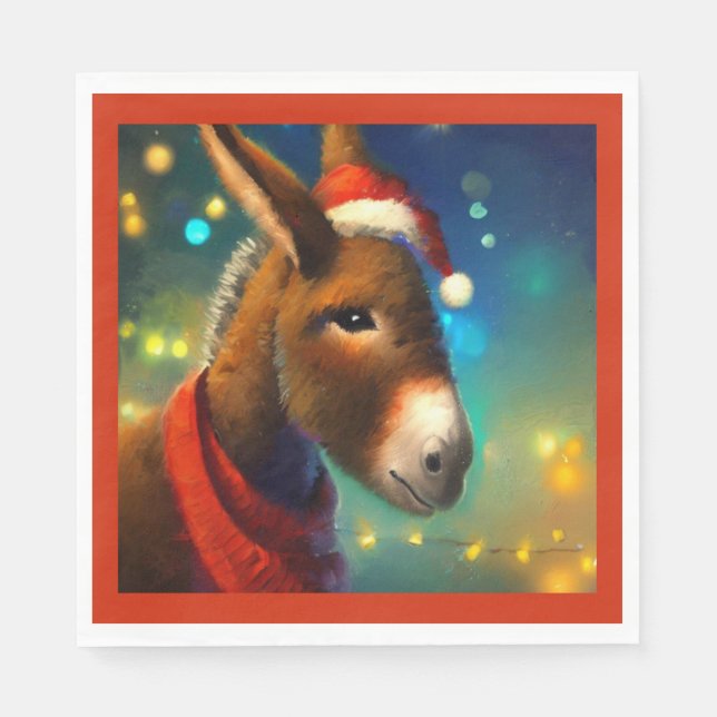 WeihnachtsDonkey 3 Serviette (Vorderseite)