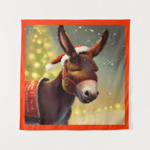 WeihnachtsDonkey 4 Wandteppich