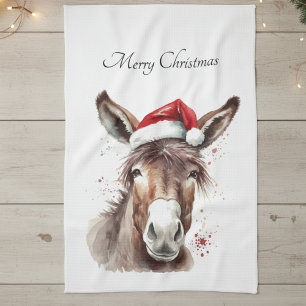 WeihnachtsDonkey, anpassbar Geschirrtuch