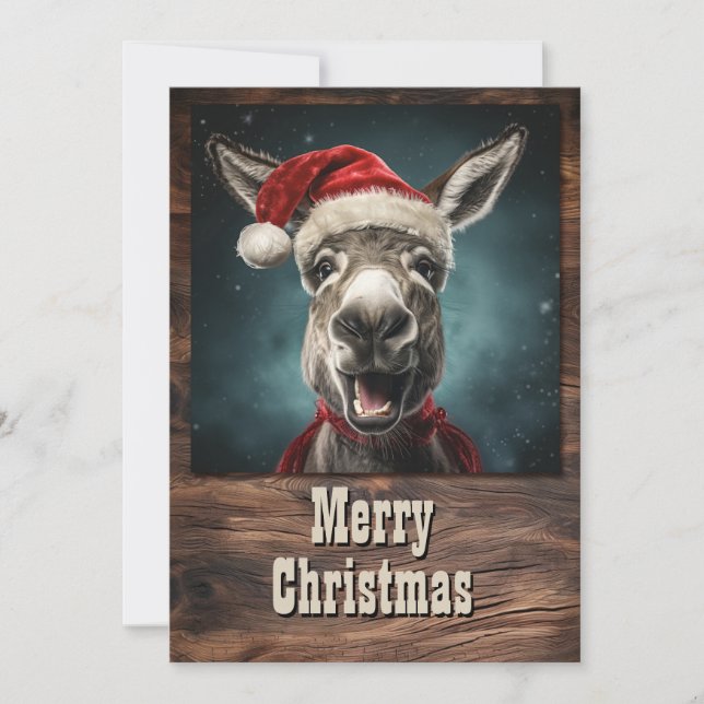 WeihnachtsDonkey Feiertagskarte (Vorderseite)