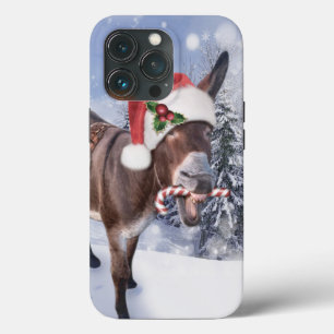 Weihnachtsdonkey mit lustigem rotem Hut Case-Mate iPhone Hülle