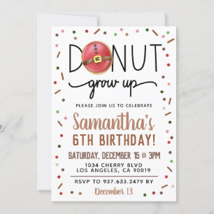 WeihnachtsDonut wird zum Geburtstag eingeladen Einladung