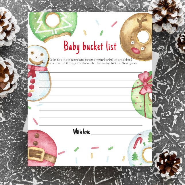 Weihnachtsdonuts Cookies Liste Baby Eimer (Von Creator hochgeladen)