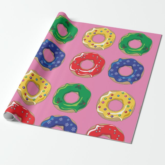WeihnachtsDonuts Geschenkpapier (Ungerollt)