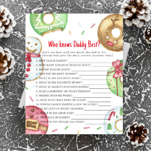 Weihnachtsdonuts - Spiel Wer kennt Papa am besten