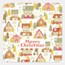Weihnachtsdorf-Aufkleber