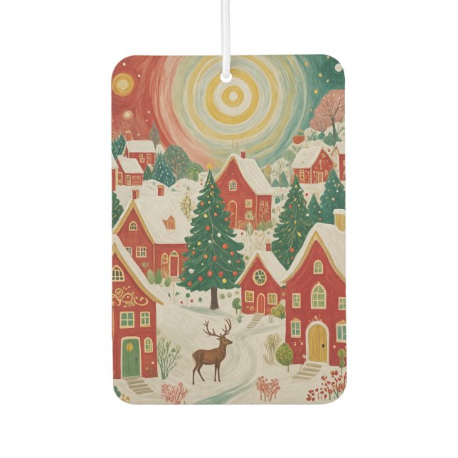 Weihnachtsdorf Autolufterfrischer (Vorderseite)
