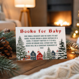 Weihnachtsdorf-Bücher für Baby-Karte Begleitkarte