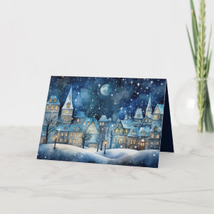 Weihnachtsdorf Feiertagskarte