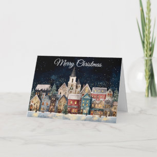 Weihnachtsdorf Feiertagskarte