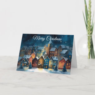 Weihnachtsdorf Feiertagskarte
