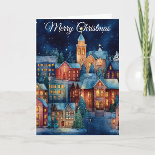 Weihnachtsdorf Feiertagskarte