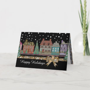 Weihnachtsdorf Feiertagskarte