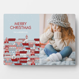 Weihnachtsdorf Ferienhaus Foto Tafel Plaque Fotoplatte