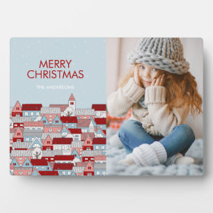 Weihnachtsdorf Ferienhaus Foto Tafel Plaque Fotoplatte