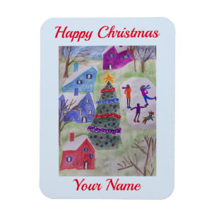 Weihnachtsdorf Flexible Magnet