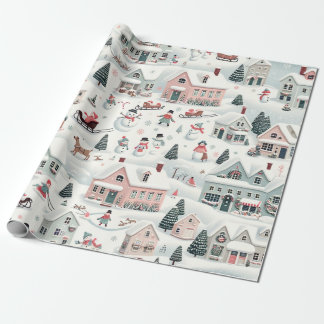 Weihnachtsdorf Geschenkpapier