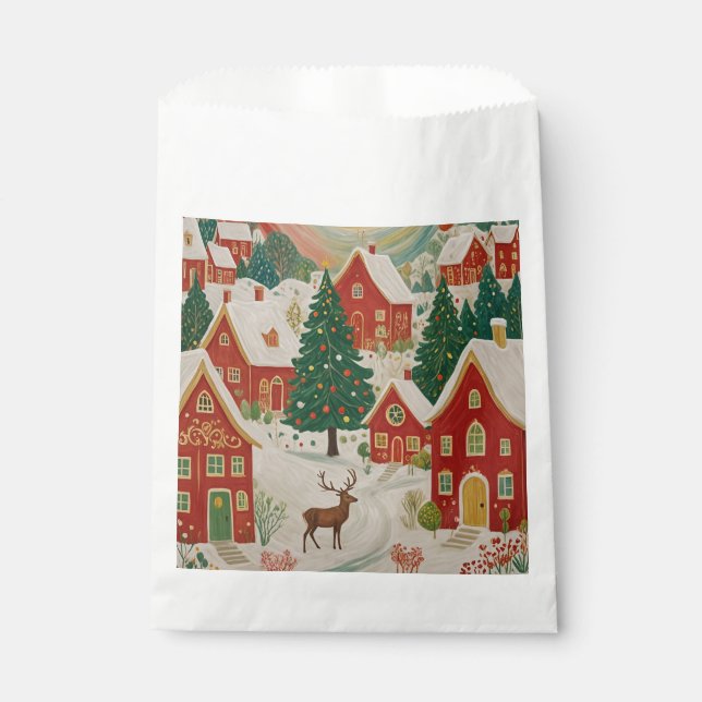 Weihnachtsdorf Geschenktütchen (Vorderseite)