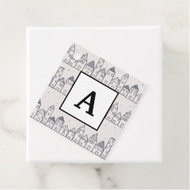 Weihnachtsdorf im Schnee färben Geschenkanhänger