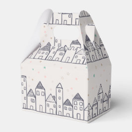 Weihnachtsdorf im Schnee färben Geschenkschachtel