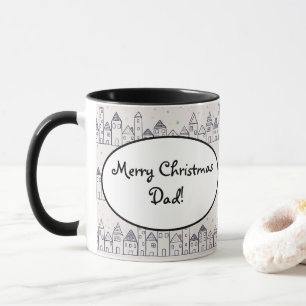 Weihnachtsdorf im Schnee färben Tasse