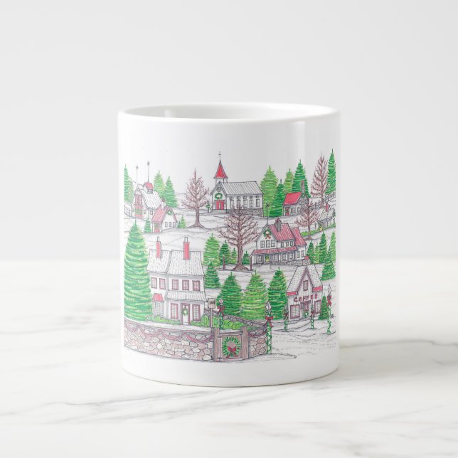 Weihnachtsdorf Jumbo Tasse (Vorderseite)