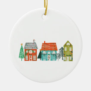 Weihnachtsdorf Keramik Ornament