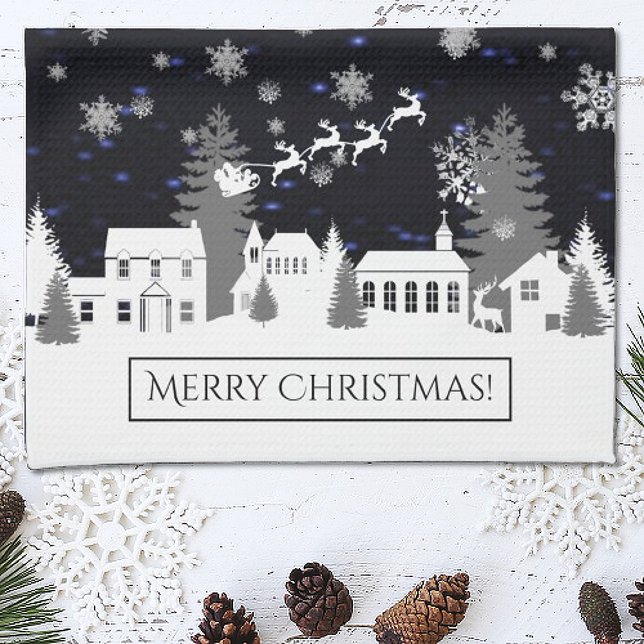 Weihnachtsdorf Küche Handtuch (Christmas Village Kitchen Towel)