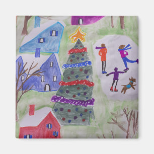 Weihnachtsdorf Magnet