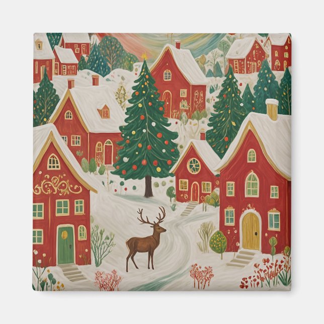 Weihnachtsdorf Magnet (Vorne)