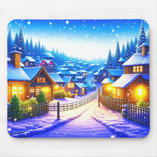 Weihnachtsdorf Mousepad (Vorne)