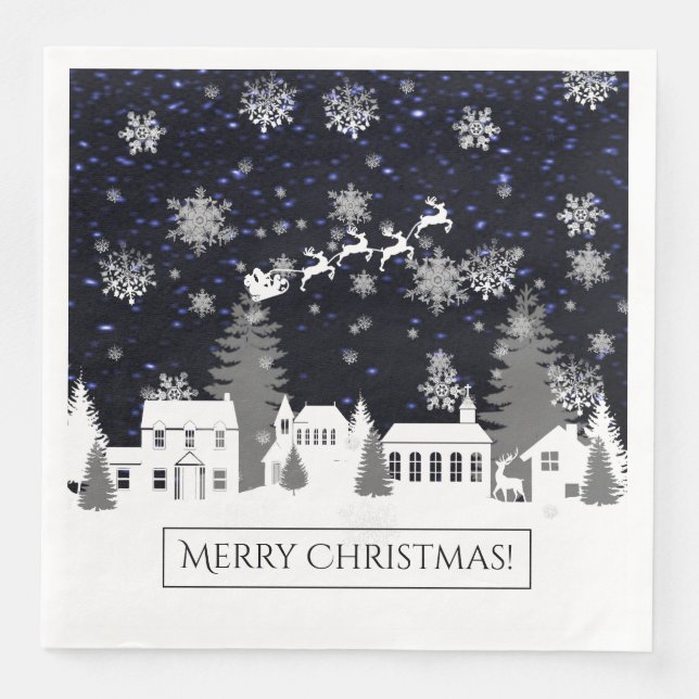 Weihnachtsdorf Paper Napkin Serviette (Vorderseite)