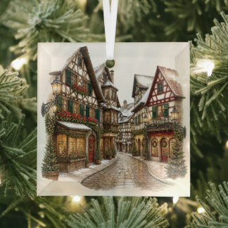 Weihnachtsdorf-Platz Glasornament Ornament Aus Glas