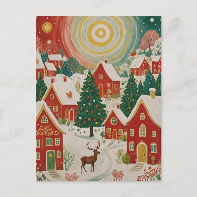 Weihnachtsdorf Postkarte (Vorderseite)